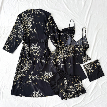 Διασυνοριακά Ρούχα για το Σπίτι στη Μέση Ανατολή Απλές Πιτζάμες Πέντε Τεμαχίων Γυναικεία Νυχτικά Four Seasons Universal Σορτς με Φούστα και Σορτς