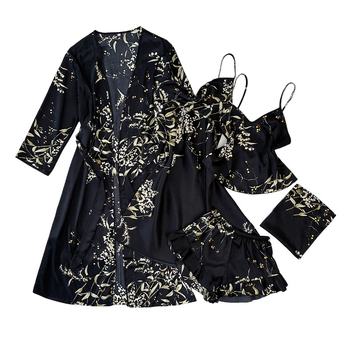 Διασυνοριακά Ρούχα για το Σπίτι στη Μέση Ανατολή Απλές Πιτζάμες Πέντε Τεμαχίων Γυναικεία Νυχτικά Four Seasons Universal Σορτς με Φούστα και Σορτς