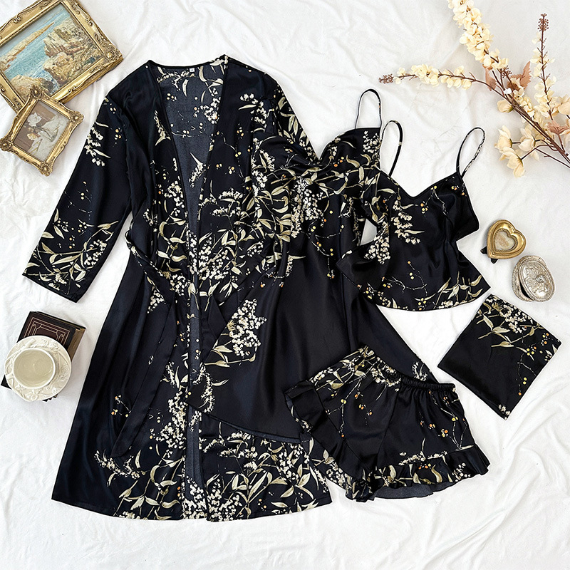 Prekogranična Bliski istok Kućna odjeća Jednostavna pidžama od pet dijelova Ženska univerzalna spavaćica s remenom i kratkim hlačama, odijelo s remenom