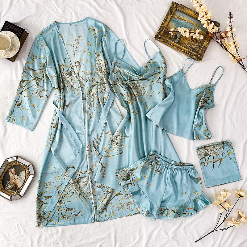 Prekogranična Bliski istok Kućna odjeća Jednostavna pidžama od pet dijelova Ženska univerzalna spavaćica s remenom i kratkim hlačama, odijelo s remenom