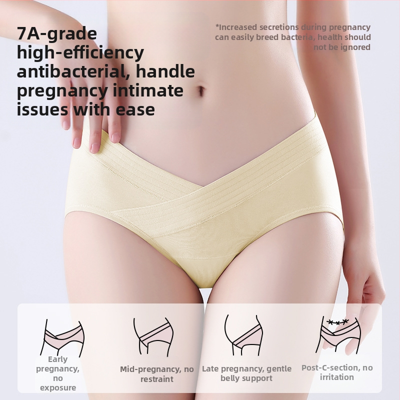 7A антибактериално бельо за бременни жени с ниска талия за бременни жени с U-образно коремче, безшевно дишащо бельо за бременни жени, производители на източници
