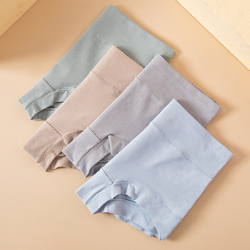 Γυναικείο βαμβακερό μποξεράκι με ψηλή μέση, για έλεγχο κοιλιάς, σε μονόχρωμο χρώμα, για άνετη εφαρμογή, αναπνεύσιμο, ανυψωτικό καβάλου