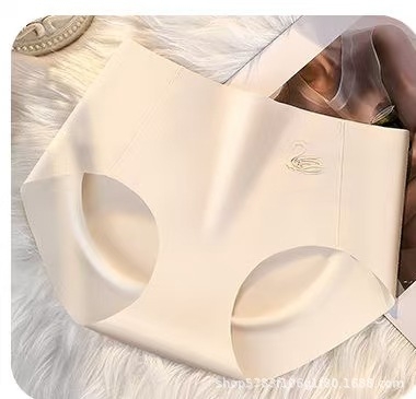 Ženske gaćice od ledene svile, srednjeg struka, za podizanje trbuha, tanke, prozračne, visokoelastične, 3D Apple, za bokove, od čistog pamuka, bakteriostatske, za međunožje, bez tragova