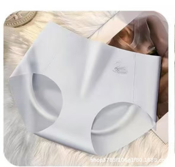 Ženske gaćice od ledene svile, srednjeg struka, za podizanje trbuha, tanke, prozračne, visokoelastične, 3D Apple, za bokove, od čistog pamuka, bakteriostatske, za međunožje, bez tragova