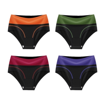 Ειδική προσφορά σε διασυνοριακό επίπεδο για εσώρουχα temu με χρωματιστές ραφές, γυναικεία μεταξωτά, αναπνεύσιμα γυναικεία σλιπ, εσώρουχα εξωτερικού εμπορίου σε απόθεμα