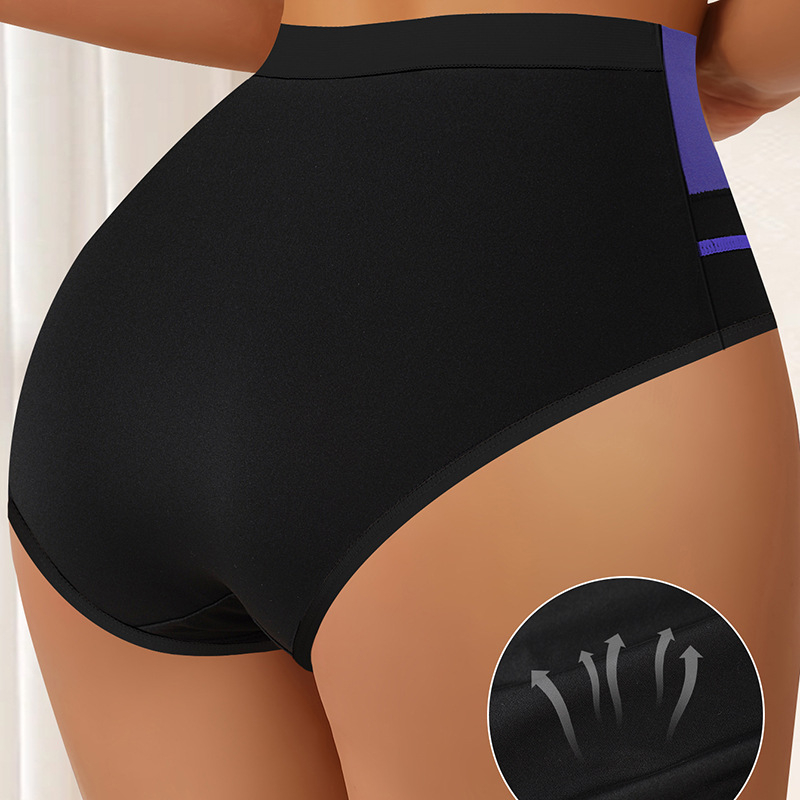 Piiriülene spetsiaalne temu värviõmblusega kõrge vöökohaga aluspesu naistele, siidised hingavad naiste aluspüksid, väliskaubanduse aluspesu laos.