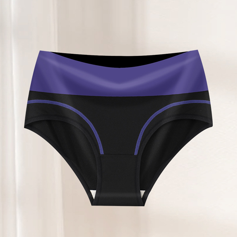 Piiriülene spetsiaalne temu värviõmblusega kõrge vöökohaga aluspesu naistele, siidised hingavad naiste aluspüksid, väliskaubanduse aluspesu laos.