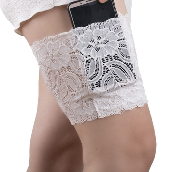 Европейски и американски популярни силиконови неплъзгащи се дантелени чорапи, тънки калъфи за бедра, невидими дамски жартиери против триене с джобове с капак