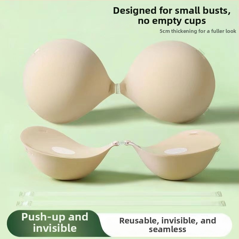 Νέο νυφικό σέξι αόρατο εσώρουχο αόρατο σουτιέν push-up μεγάλο παχύρρευστο ατμισμένο ψωμί σε κύπελλο αυτοκόλλητο στήθους γυναικών push-up αυτοκόλλητο στήθους