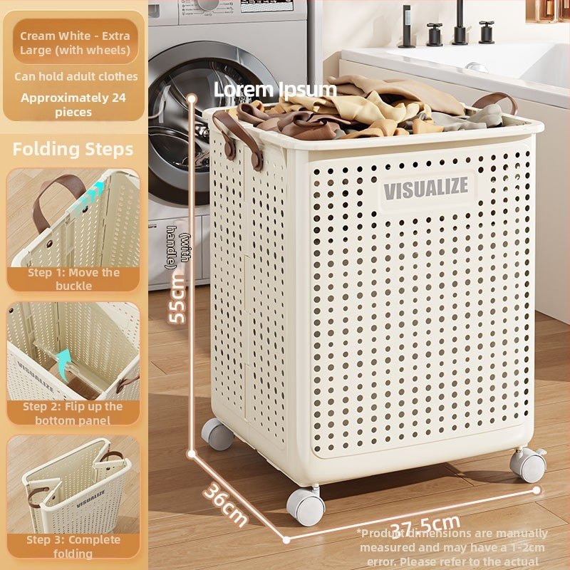 Piiriülene kokkupandav määrdunud riiete korv majapidamispesukorv suur hoiukorv määrdunud riiete korv rõdu vannituba määrdunud riiete hoiustamine