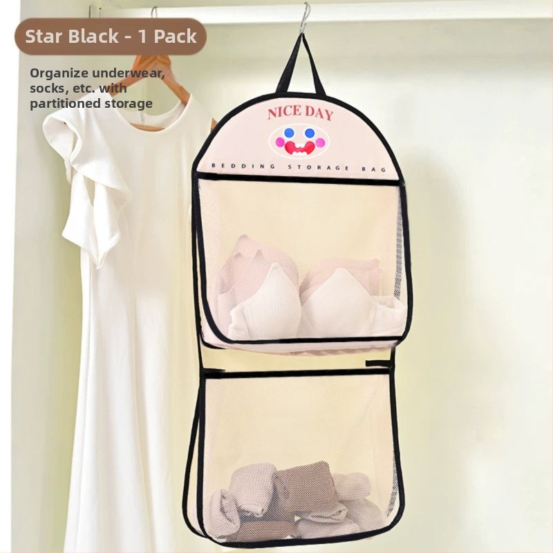 Kojinės Apatinių drabužių laikymas Bendrabučio spinta Apatiniai Apatinių drabužių laikymo krepšys Pakabinamas tinklelis Maišelis kabinimui Durys Galinė laikymo vieta Apdaila Laikymo krepšys