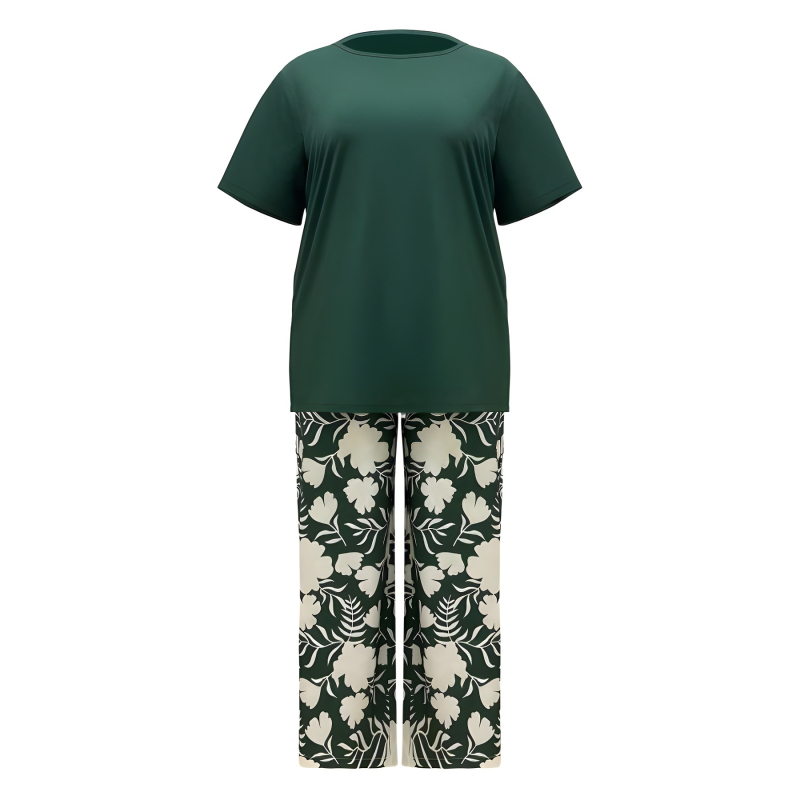 HR7706 Transfrontalieră Amazon AliExpress Set de două piese pentru femei, la modă de vară, cu pantaloni lejeri imprimați, costum casual