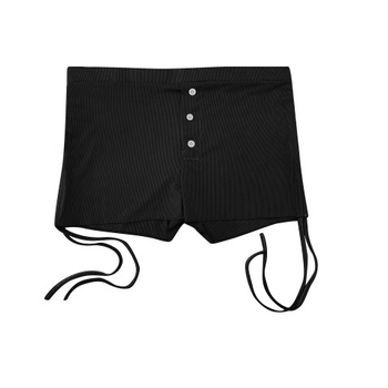 Transfrontaliere 2024 Europa și America Nouă vânzare fierbinte petrecere nouă gri cu șnur casual bandaj ultra-pantaloni scurți subțiri și versatili