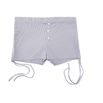 Transfrontaliere 2024 Europa și America Nouă vânzare fierbinte petrecere nouă gri cu șnur casual bandaj ultra-pantaloni scurți subțiri și versatili