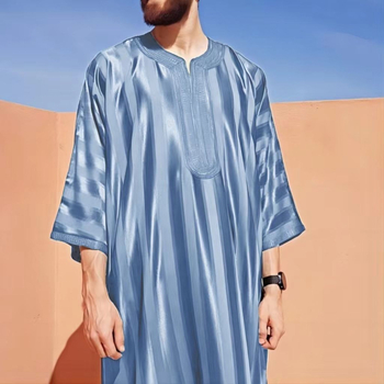 Трансграничен горещ продаван свободен ежедневен халат със седем ръкава в мюсюлмански стил в Близкия изток, арабски ежедневен мъжки халат
