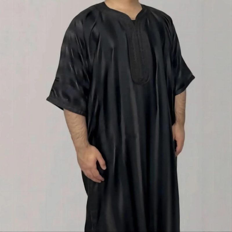 Трансграничен горещ продаван свободен ежедневен халат със седем ръкава в мюсюлмански стил в Близкия изток, арабски ежедневен мъжки халат