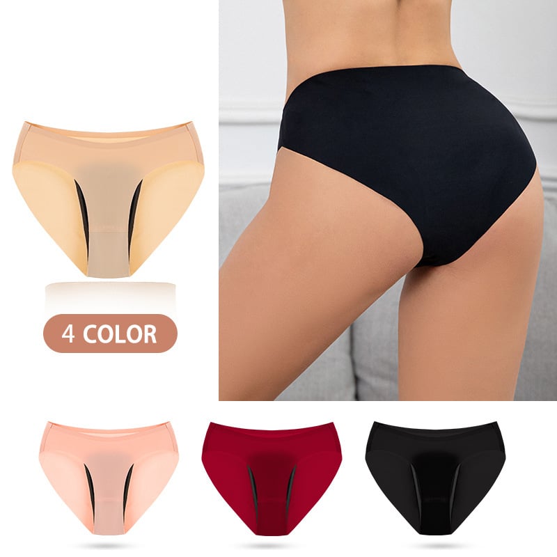 Transfrontaliere Ice Silk fiziologice pantaloni cu patru straturi de dimensiuni mari lenjerie fiziologică absorbția scurgerilor postpartum Big Auntie menstruale chiloți pentru femei