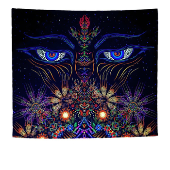 fluorescencinis gobelenas UV fluorescencinė mandala drugelio žvaigždynas fluorescencinis gobelenas namų kambario gobelenas gobeleno šaltinis gamykla