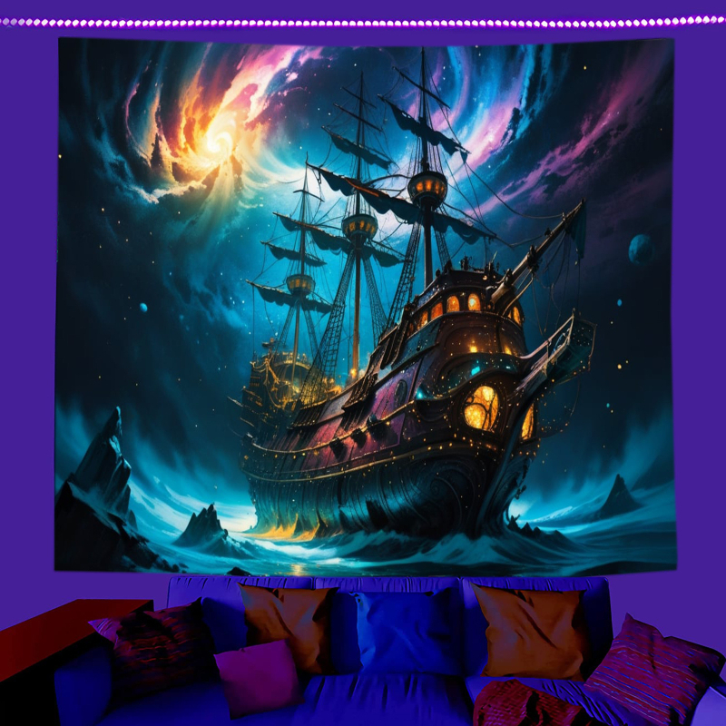 fluorescencinis gobelenas UV fluorescencinė mandala drugelio žvaigždynas fluorescencinis gobelenas namų kambario gobelenas gobeleno šaltinis gamykla