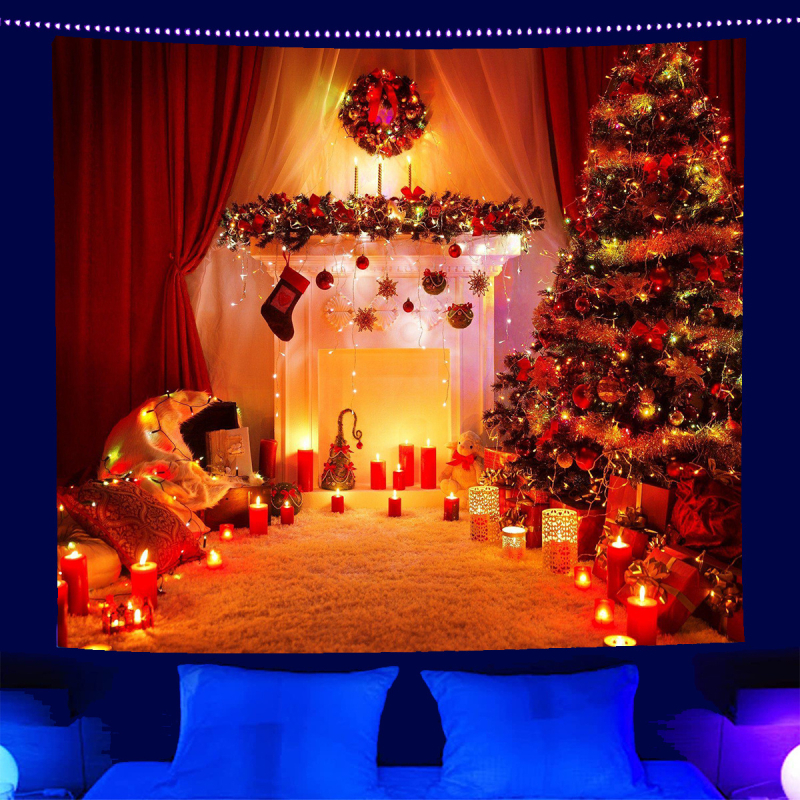 fluorescencinis gobelenas UV fluorescencinė mandala drugelio žvaigždynas fluorescencinis gobelenas namų kambario gobelenas gobeleno šaltinis gamykla