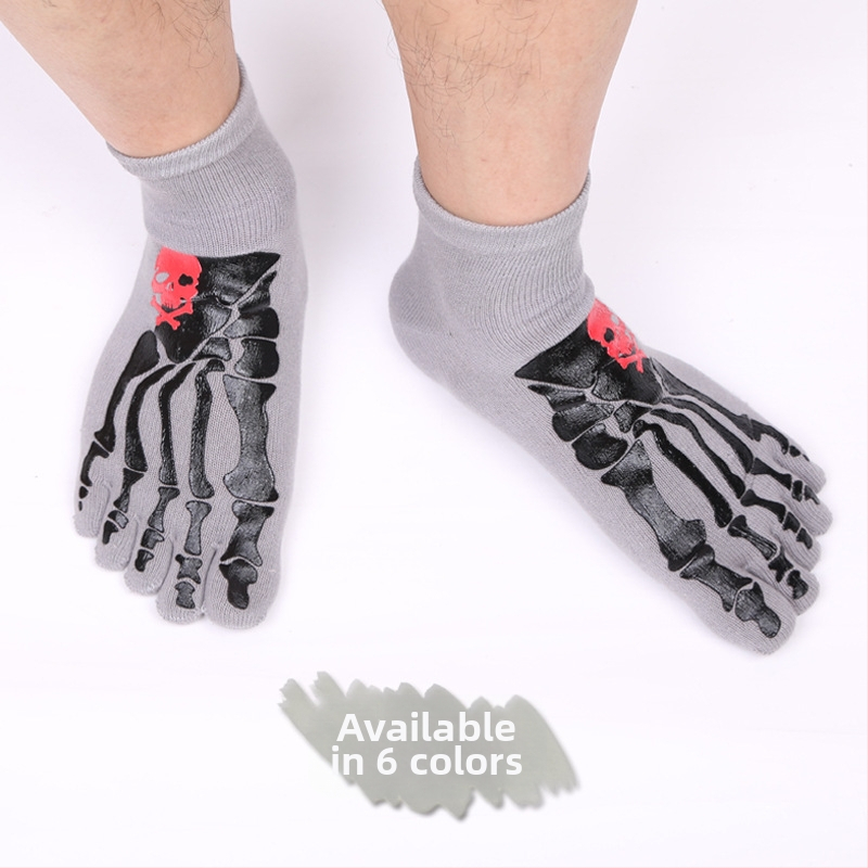 Мъжки чорапи с пет пръста, памучни мъжки чорапи с къси пръсти, външнотърговски, японски и корейски стил