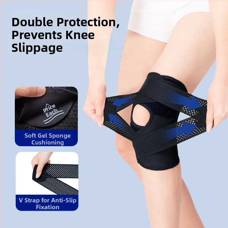 Japonská športová kolenná ortéza šiestej generácie pre poranenia kolena, podporu menisku a pately, tenký model na ochranu pri turistike a behu