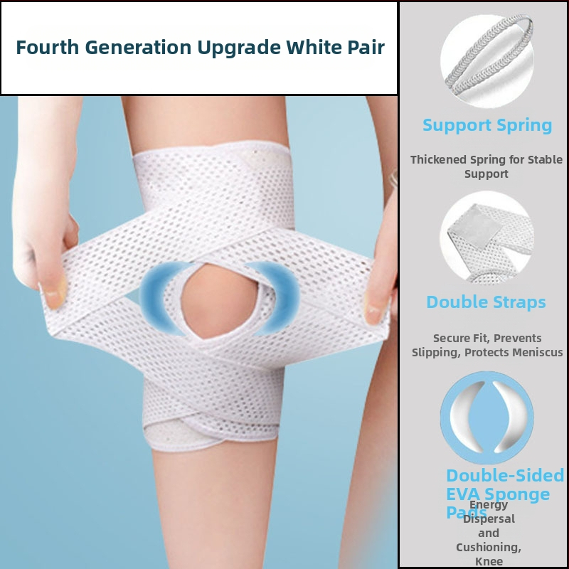 Genunchiera sport japoneză de generația a șasea pentru leziuni la genunchi, menisc și suport rotulian, model subțire pentru protecție în drumeții și alergare