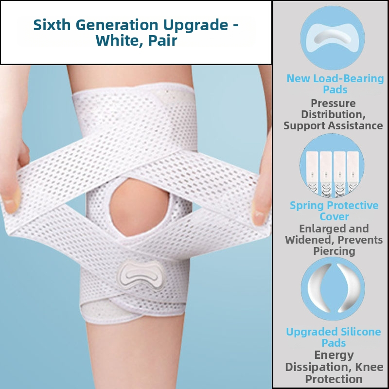 Genunchiera sport japoneză de generația a șasea pentru leziuni la genunchi, menisc și suport rotulian, model subțire pentru protecție în drumeții și alergare