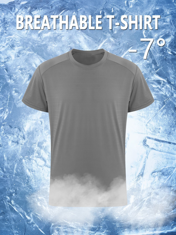 Vyriški šilkiniai marškinėliai žiemai, greitai džiūstantys, kvėpuojantys, laisvi, trumpomis rankovėmis, vasariniai.