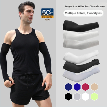 Apsauginės ledo rankovės nuo saulės. Vyriškos plius dydžio ledo šilko rankovės. Laisvos rankovės su trąšomis, kurios padidina kvėpavimą ir apsaugo nuo UV spindulių. Važiavimas dviračiu lauke.