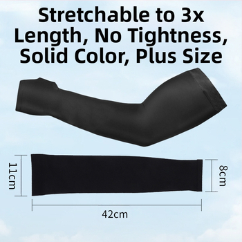 Apsauginės ledo rankovės nuo saulės. Vyriškos plius dydžio ledo šilko rankovės. Laisvos rankovės su trąšomis, kurios padidina kvėpavimą ir apsaugo nuo UV spindulių. Važiavimas dviračiu lauke.