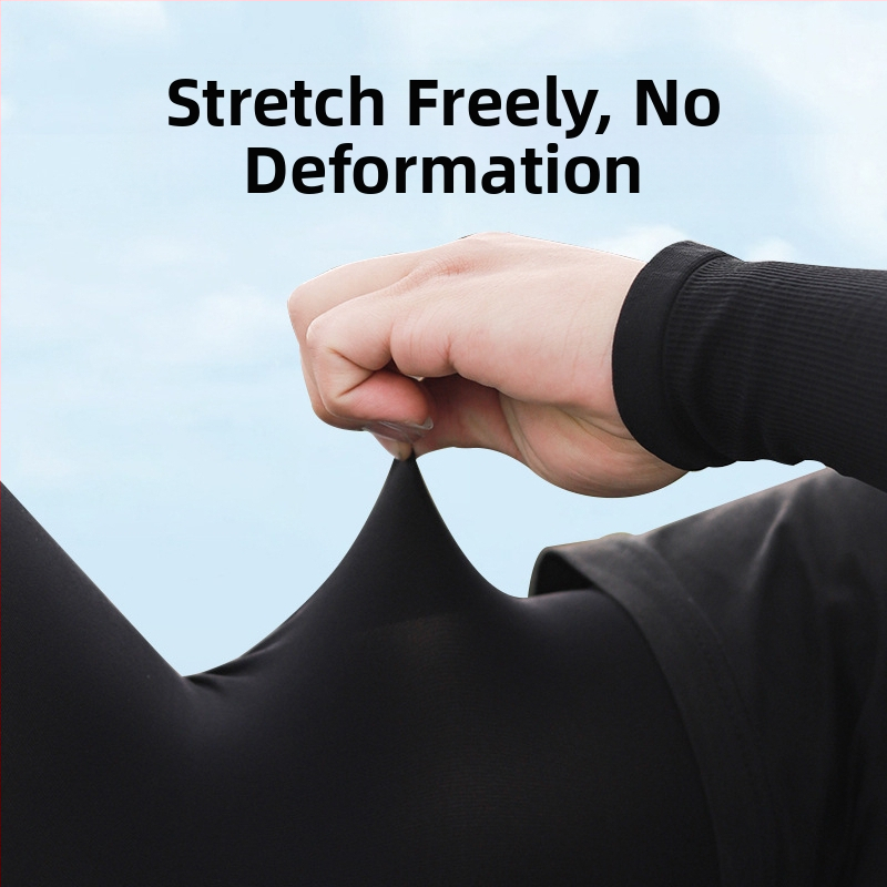 Слънцезащитени ледени ръкави за мъже, големи размери, ледени копринени ръкави, свободни ръкави с тор за повишаване на дишането и UV защита, колоездене на открито