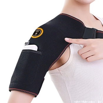 Електрическа нагревателна подложка за рамо за домашна употреба, облекчаване на болка в рамото за хора на средна и напреднала възраст, отоплителен масаж при раменен периартрит, горещ компрес, инструмент за терапия на ставите на рамото и врата