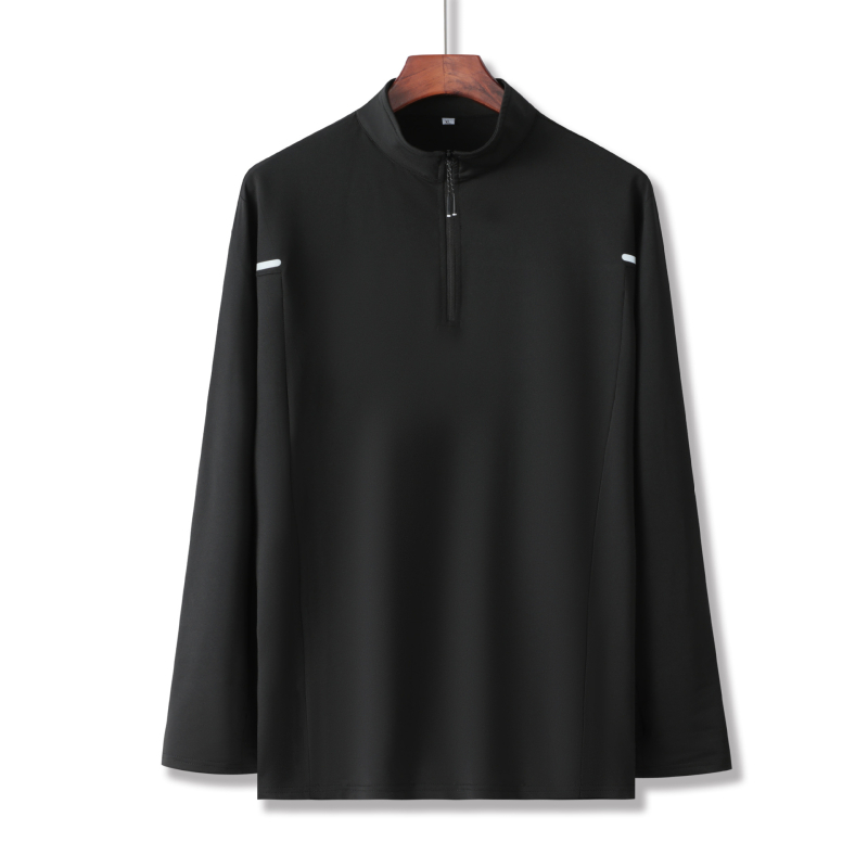 Sügis- ja talvespordi pikkade varrukatega meeste T-särk, poolpikk lukuga jooksuriided, õues kasutamiseks mõeldud treeningriided, hingavad elastsed ja kiiresti kuivavad riided