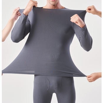 Vyriški antibakteriniai ploni flisiniai rudens drabužiai ir kelnės „Shuyi“ kostiumas. Didelio elastingumo dvipusis šlifavimas. Antibakteriniai terminiai apatiniai.