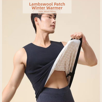 Sügis-talvine meeste soe vest lambavillast õmblusteta, plaastritega, varrukateta alusmantli lihvimine paks vest meestele