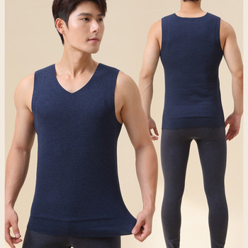 Sügis-talvine meeste soe vest lambavillast õmblusteta, plaastritega, varrukateta alusmantli lihvimine paks vest meestele