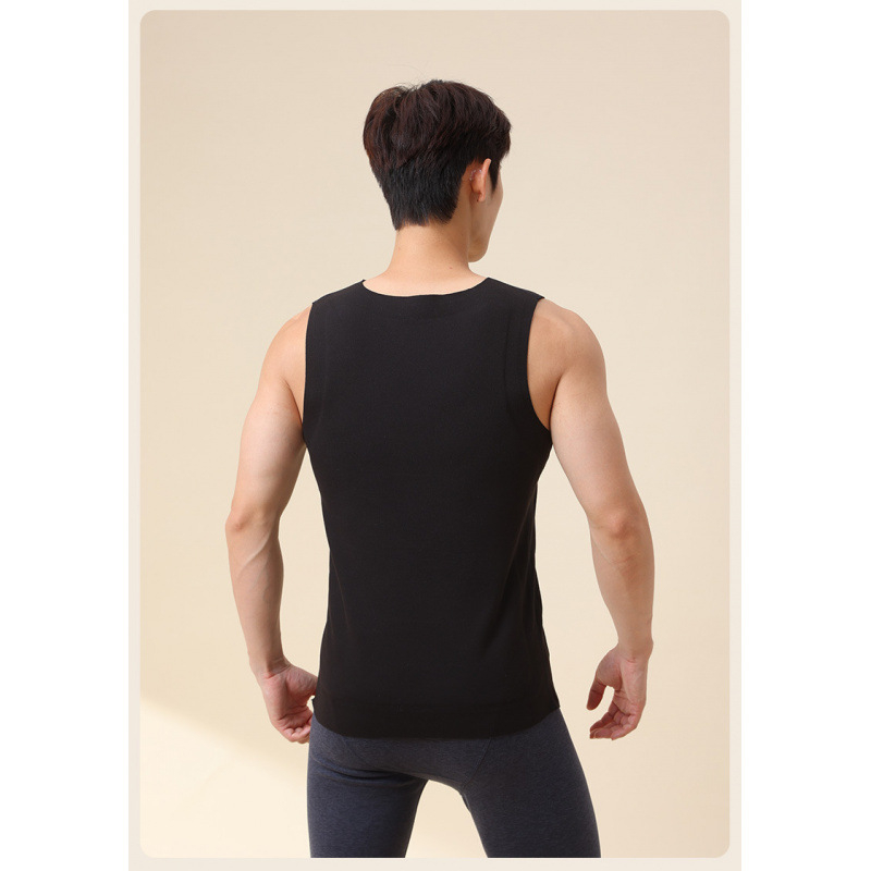 Sügis-talvine meeste soe vest lambavillast õmblusteta, plaastritega, varrukateta alusmantli lihvimine paks vest meestele