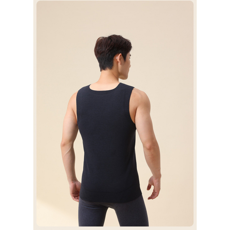 Sügis-talvine meeste soe vest lambavillast õmblusteta, plaastritega, varrukateta alusmantli lihvimine paks vest meestele