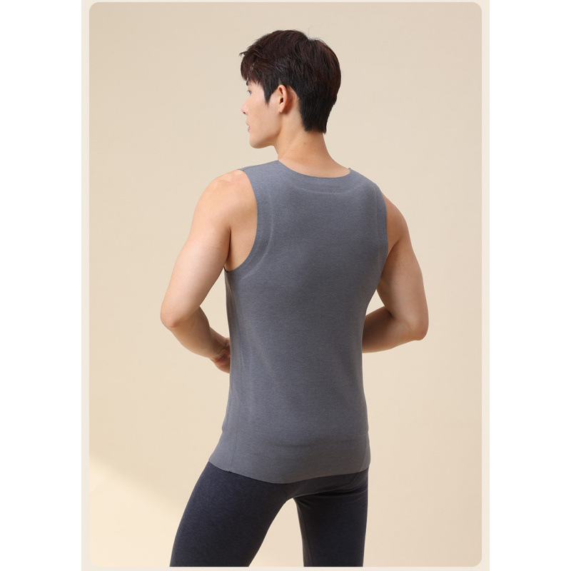 Sügis-talvine meeste soe vest lambavillast õmblusteta, plaastritega, varrukateta alusmantli lihvimine paks vest meestele