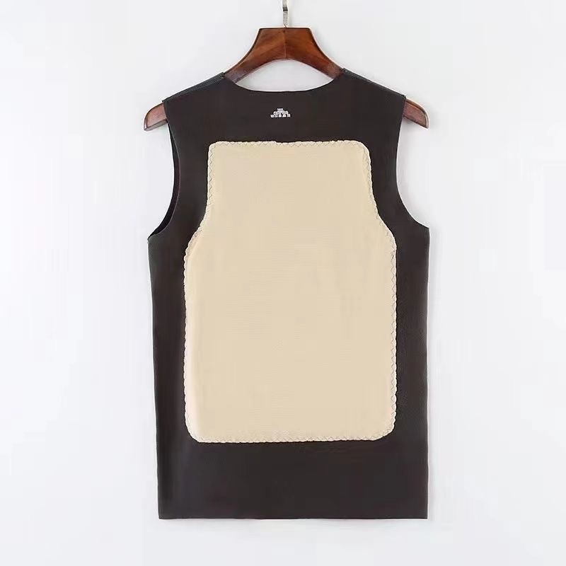 Sügis-talvine meeste soe vest lambavillast õmblusteta, plaastritega, varrukateta alusmantli lihvimine paks vest meestele