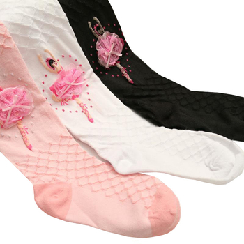Пролетни и есенни детски чорапогащи, балетни принцеси, мрежести кухи памучни плетени клинове за момичета, танцови чорапи