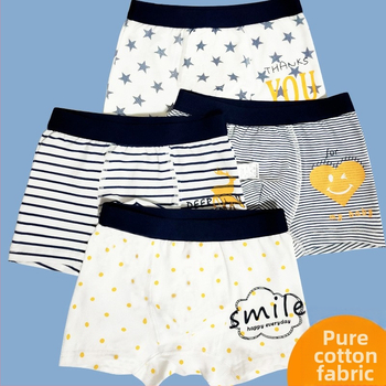 Ploni vasariniai berniukiški grynos medvilnės apatiniai berniukams ir mergaitėms, A kategorija, mažo, vidutinio ir didelio dydžio vaikiški apatiniai, medvilniniai bokseršortai