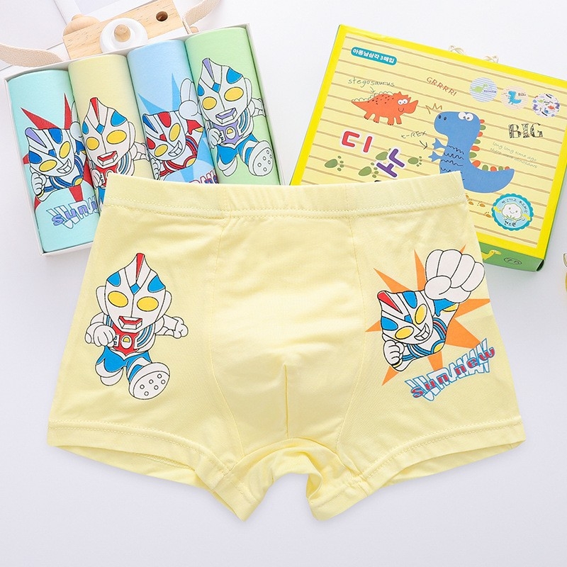 Ploni vasariniai berniukiški grynos medvilnės apatiniai berniukams ir mergaitėms, A kategorija, mažo, vidutinio ir didelio dydžio vaikiški apatiniai, medvilniniai bokseršortai