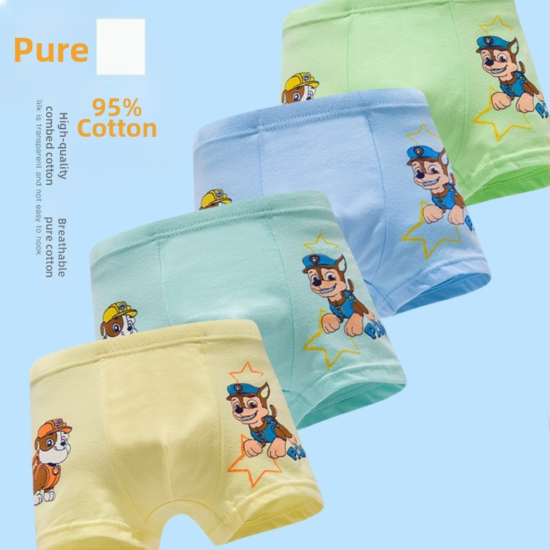 Ploni vasariniai berniukiški grynos medvilnės apatiniai berniukams ir mergaitėms, A kategorija, mažo, vidutinio ir didelio dydžio vaikiški apatiniai, medvilniniai bokseršortai