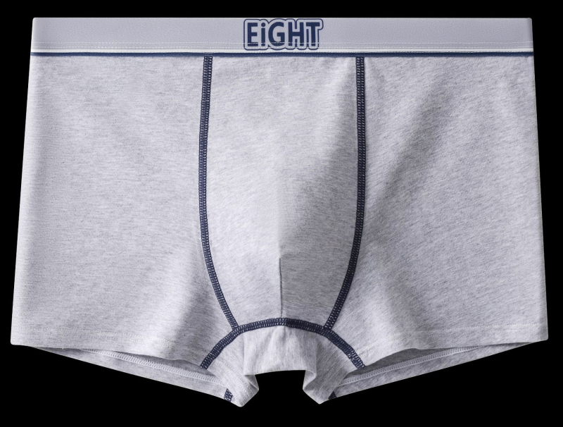 Jauna vīriešu apakšveļa no kokvilnas A klases kokvilnas bokseršorti, lielizmēra, vidēja jostasvieta, ātri žūstoša, elpojoša vīriešu apakšveļas galva.
