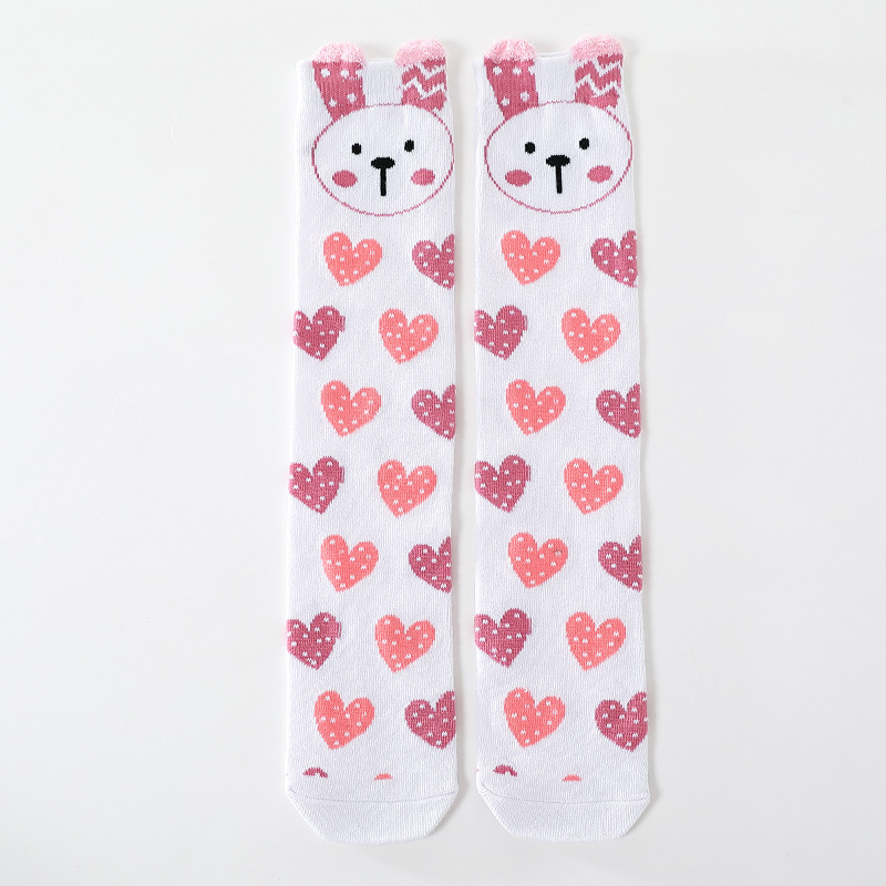 Piiriülesed allikatootjad tüdrukute sukad, loomakujulised triibulised laste sukad, rebase põlvega sääresukad