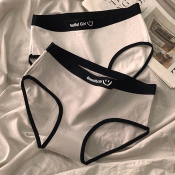 Jesenske pamučne gaćice sportskog stila za žene, korejski stil, djevojke, studentice u japanskom stilu, pamučne gaćice do međunožja, do sredine struka, prozračne ženske gaćice