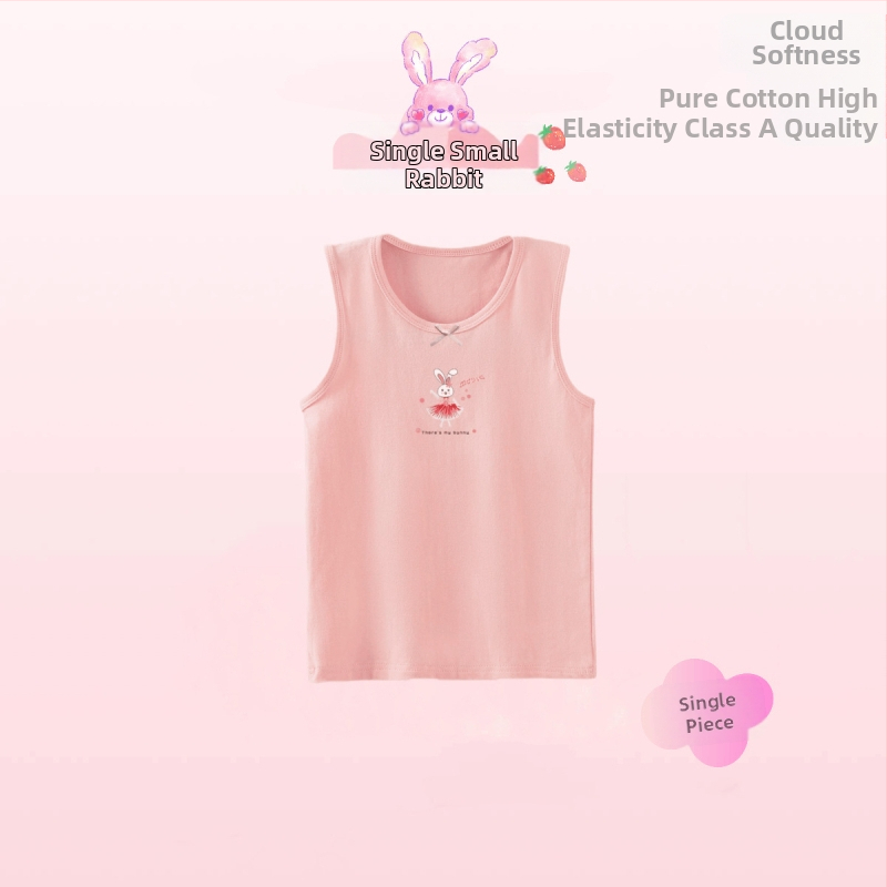 2024 Dječji prsluk za djevojčice, ljetni tanki donji veš, sportski top, vanjska odjeća, osnovna dječja unutarnja odjeća, čisti pamuk