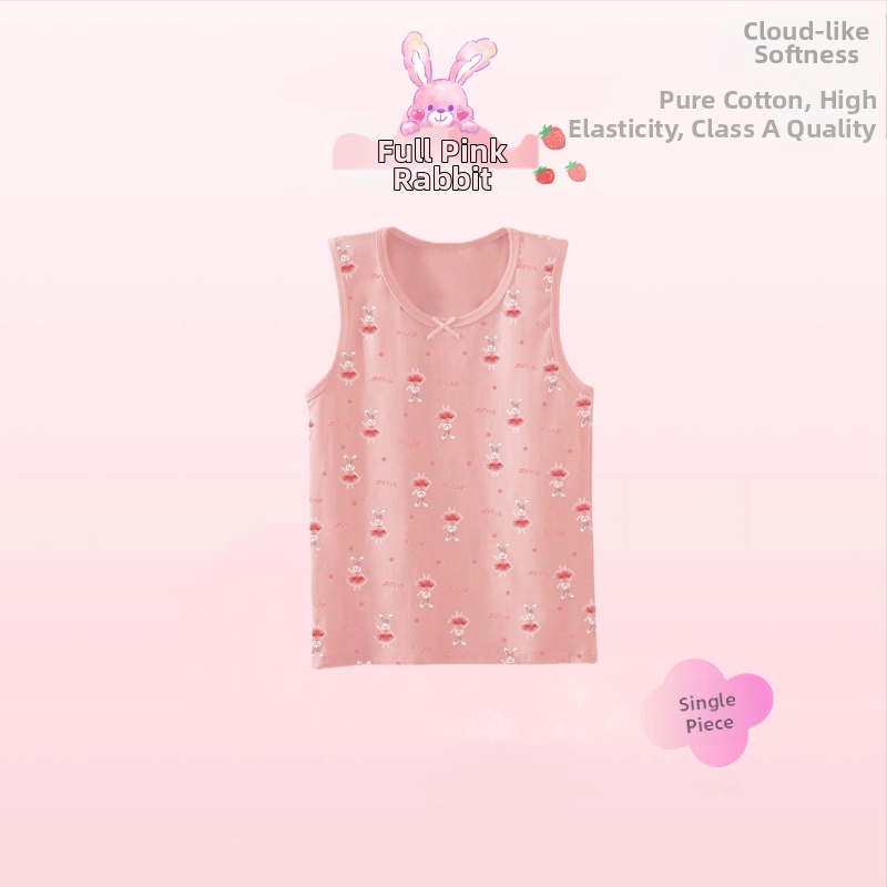 2024 Dječji prsluk za djevojčice, ljetni tanki donji veš, sportski top, vanjska odjeća, osnovna dječja unutarnja odjeća, čisti pamuk